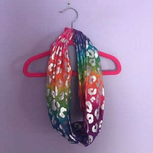 Rainbow Leopard Print Scarf
